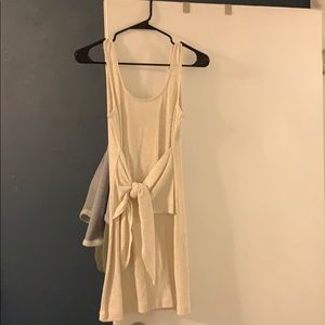 Cream colored sweater material dress